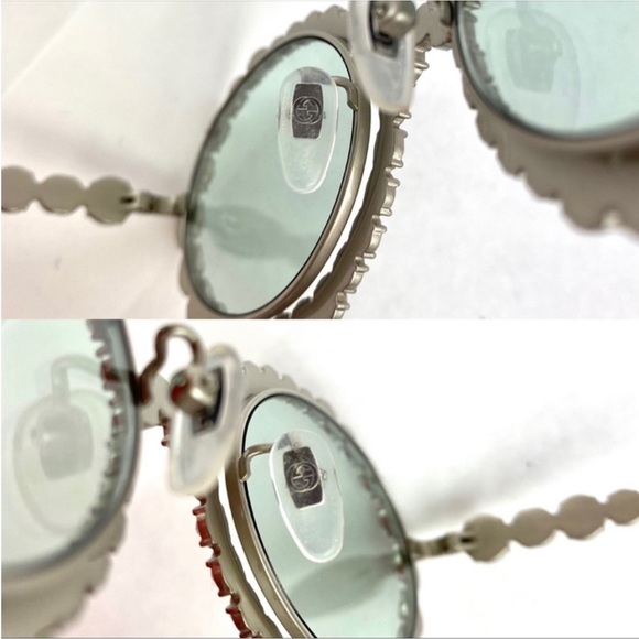 Gucci Silver Crystal Embellished Sunglasses main image 4